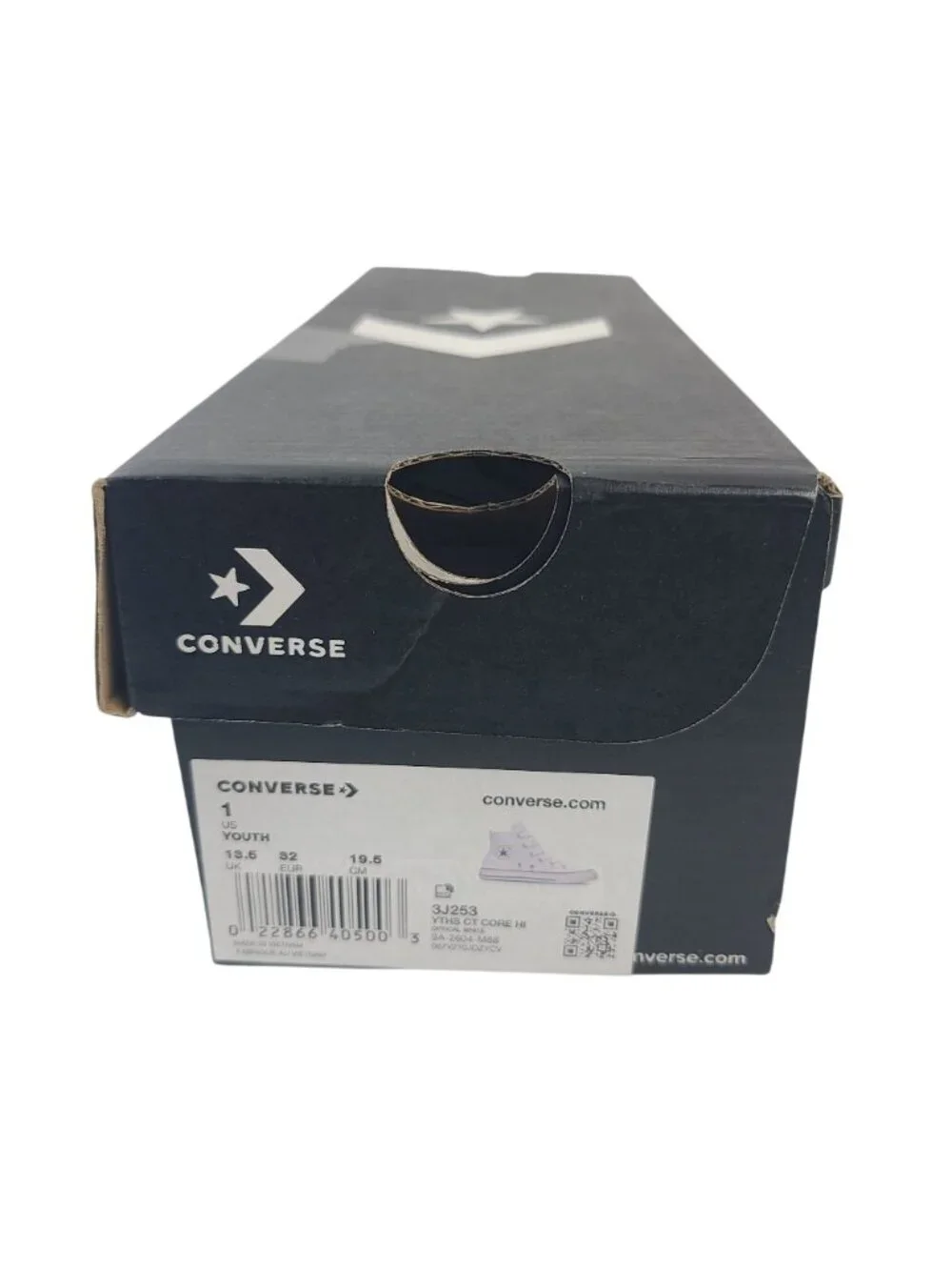 NEW Converse Youth Chuck Taylor All Star High-Top Sneakers Optical White Size 1